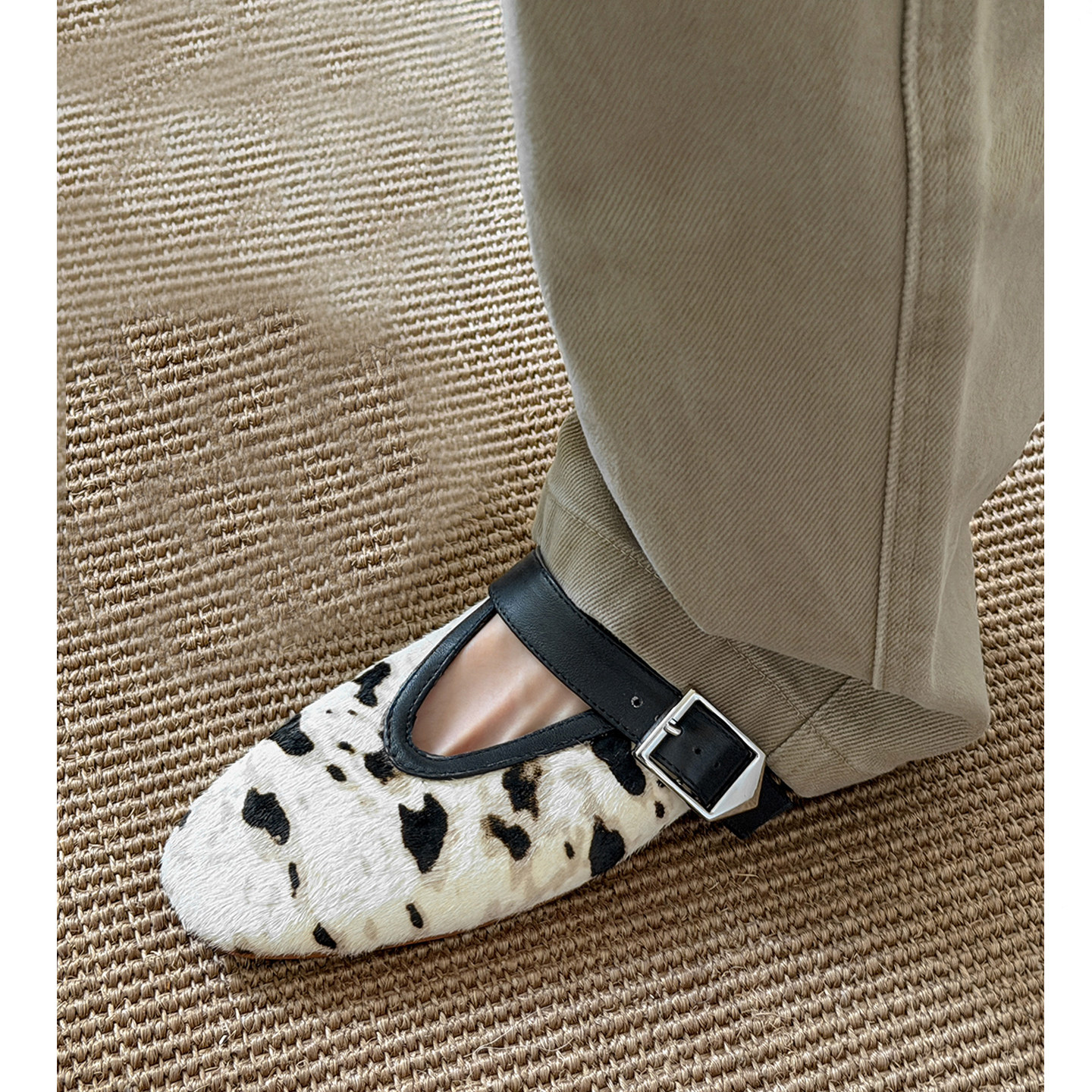 Kmeizu巨软~平底玛丽珍鞋女新款V口马毛一字扣带赫本文艺通勤单鞋,女鞋,玛丽珍鞋,淘宝优惠券,粉丝福利购,淘宝优惠卷