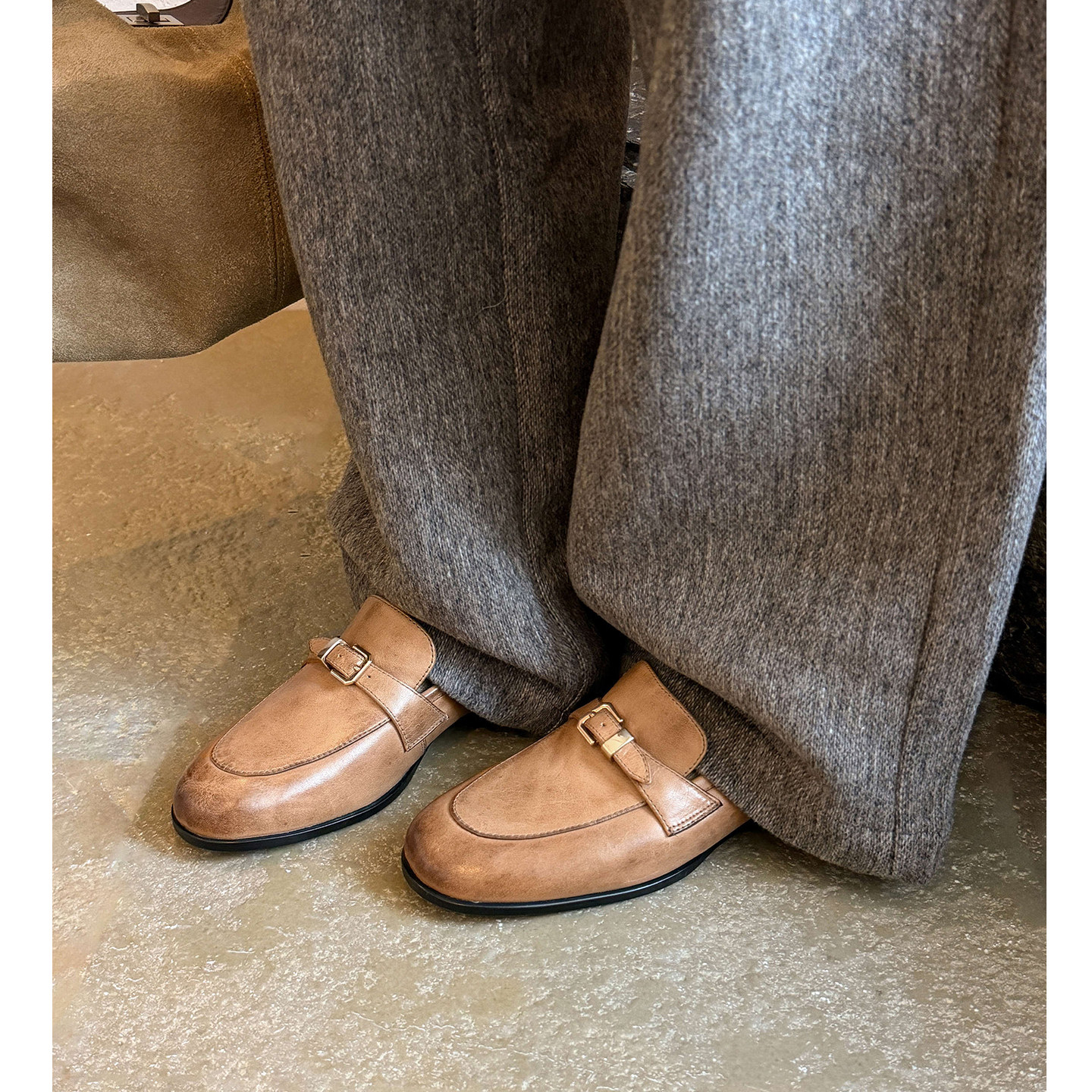 Kmeizu水洗头层牛皮~2cm低跟乐福鞋女新款简约小皮鞋平底美式单鞋,女鞋,乐福鞋（豆豆鞋）,淘宝优惠券,粉丝福利购,淘宝优惠卷