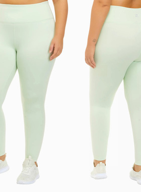 180斤欧美单秋冬加拉绒胖MM特大码女弹性速干厚运动健身裤Y144