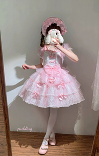 双宫丝白鸟集Lolita连衣裙doll感 jsk棉板 实体店现货 艾莉尔op