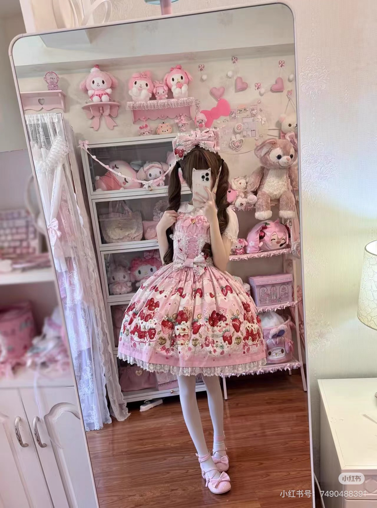 梦鲸屿实体店现货·草莓秘境草莓奶油蛋糕古早甜美印花lolita裙