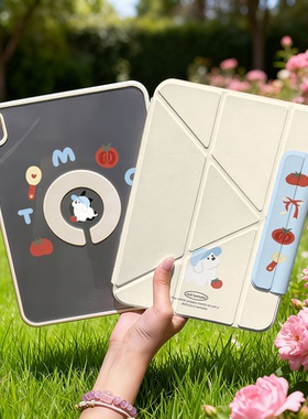 2025新款iPadPro保护套air7/6磁吸拆分ipad11保护壳mini7适用苹果10代平板air45透明防弯13寸旋转129笔槽可爱