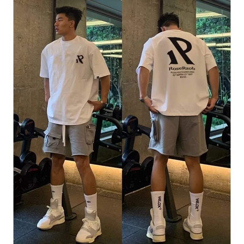 夏季男士时尚字母印花短袖T恤｜