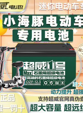 小海豚电瓶车电池24v12ah 24伏迷你电动滑板车专用超威铅酸蓄电池