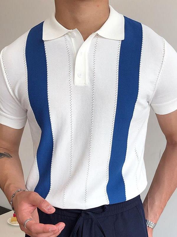 2023欧美男士夏季短袖针织衫Polo衫