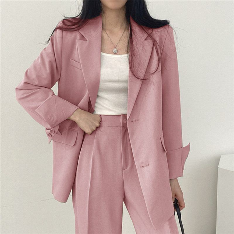 西装西裤女2023women spring autumn casual blazer jacket pants