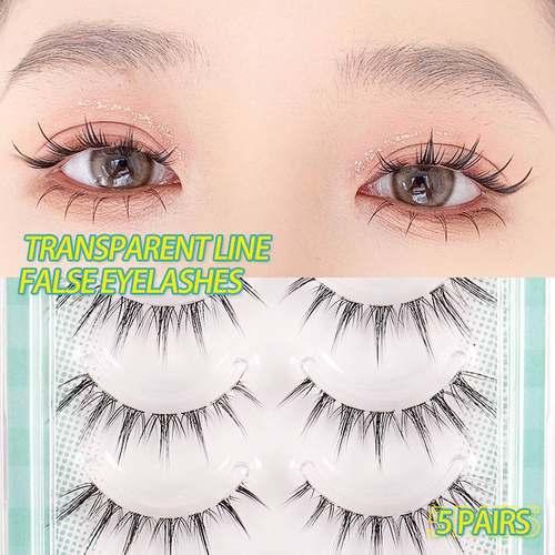 5 Pairs False Eyelashes Bottom Natural Strip Fake Eye Lashes