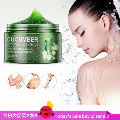 Cucumber Body Scrub Exfoliating Cucumber almond青瓜磨砂膏