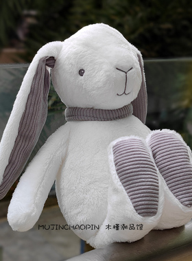 softlife原创白色小白兔子安抚玩偶儿童陪睡毛绒玩具女孩生日礼物
