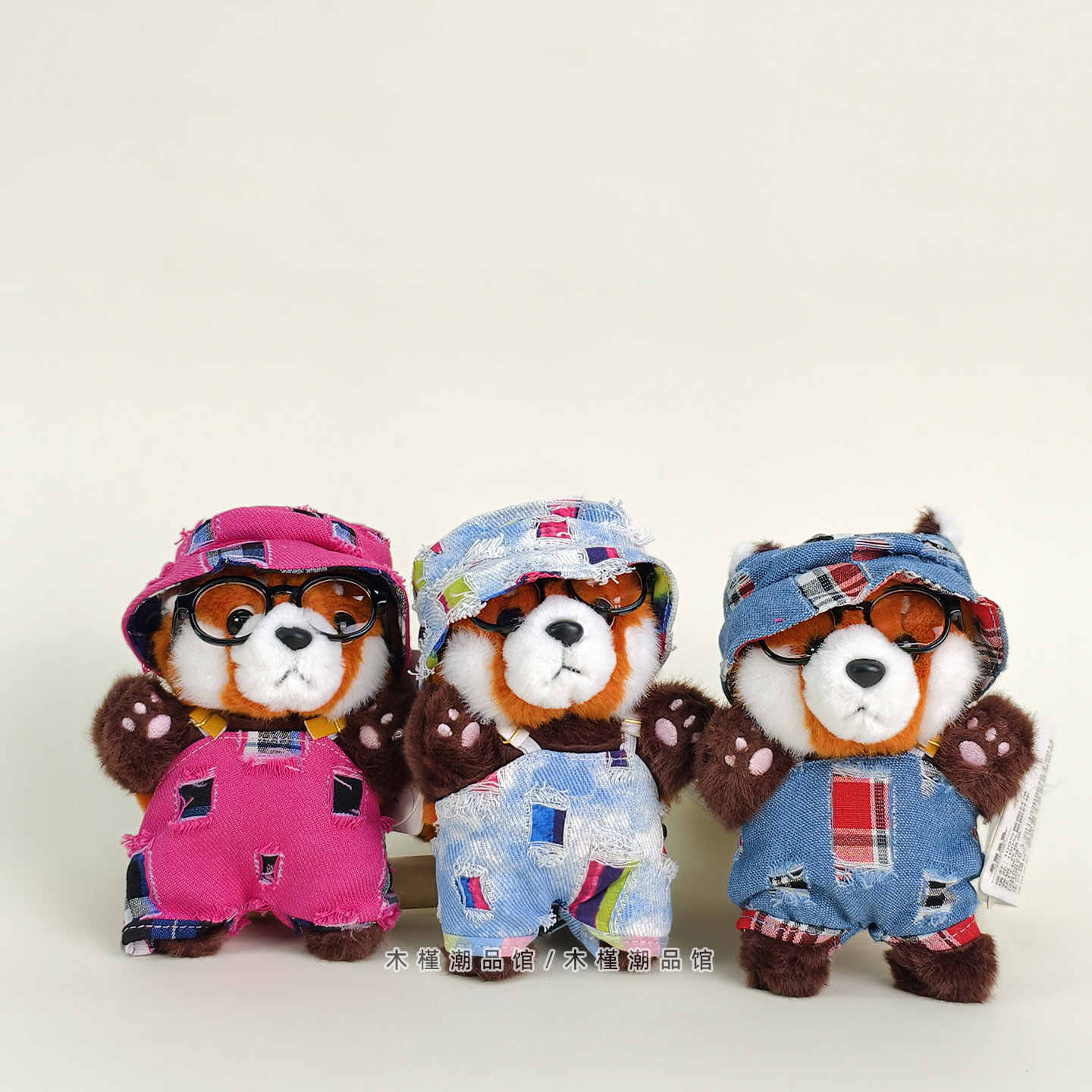 正版实体同款酷炫小熊猫毛绒挂件