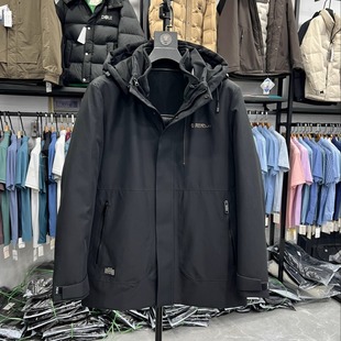 一衣两穿可脱卸内胆羽绒服户外休闲防风保暖鸭绒外套简约秋冬外衣