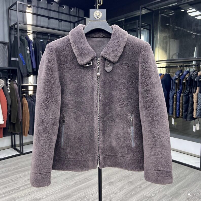 高货皮毛一体外套翻领日系青年秋装颗粒绒皮衣加厚暖感休闲男外衣,男装,皮衣,淘宝优惠券,粉丝福利购,淘宝优惠卷