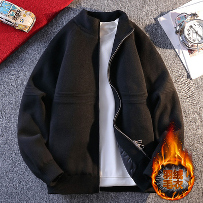 12宽松保暖毛衣外套羽绒服针织衫