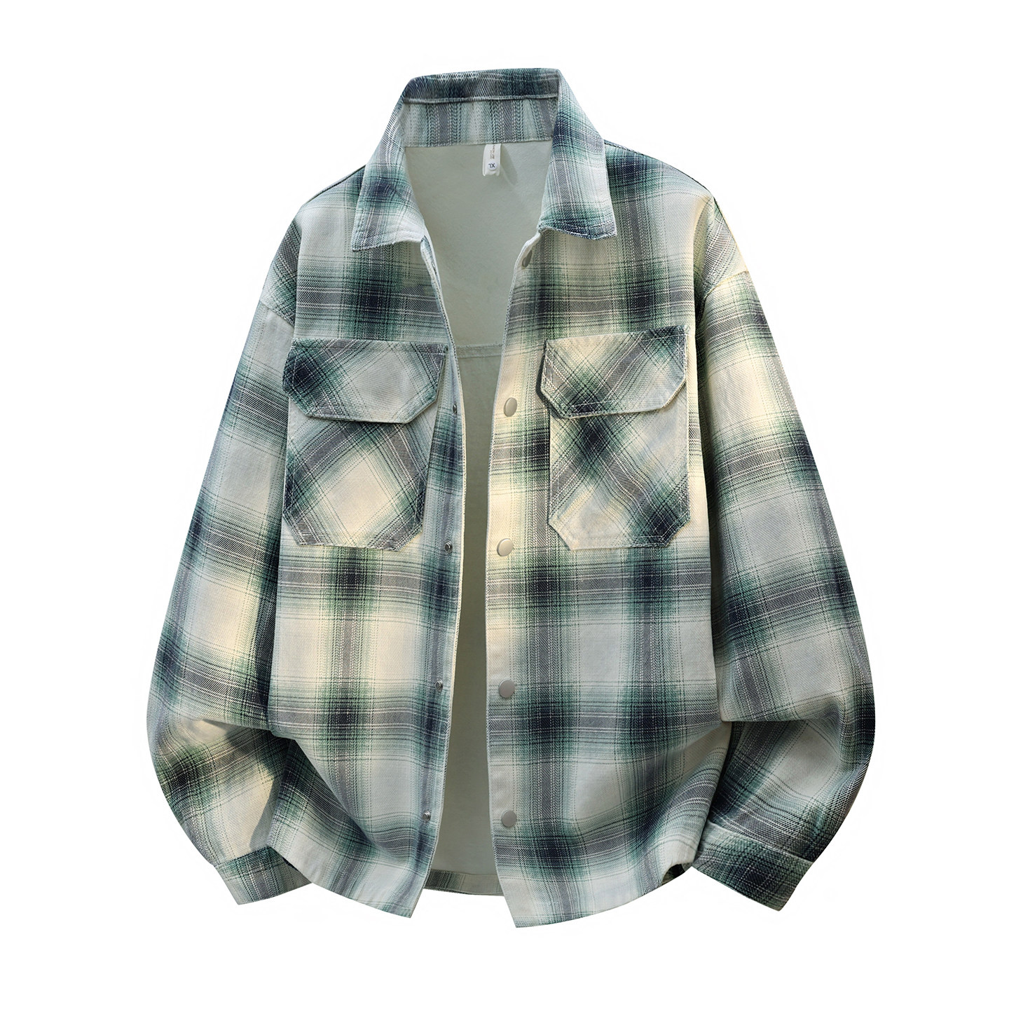 春秋季潮流宽松长袖衬衫12岁男孩13初中学生14帅气15大童衬衣外套