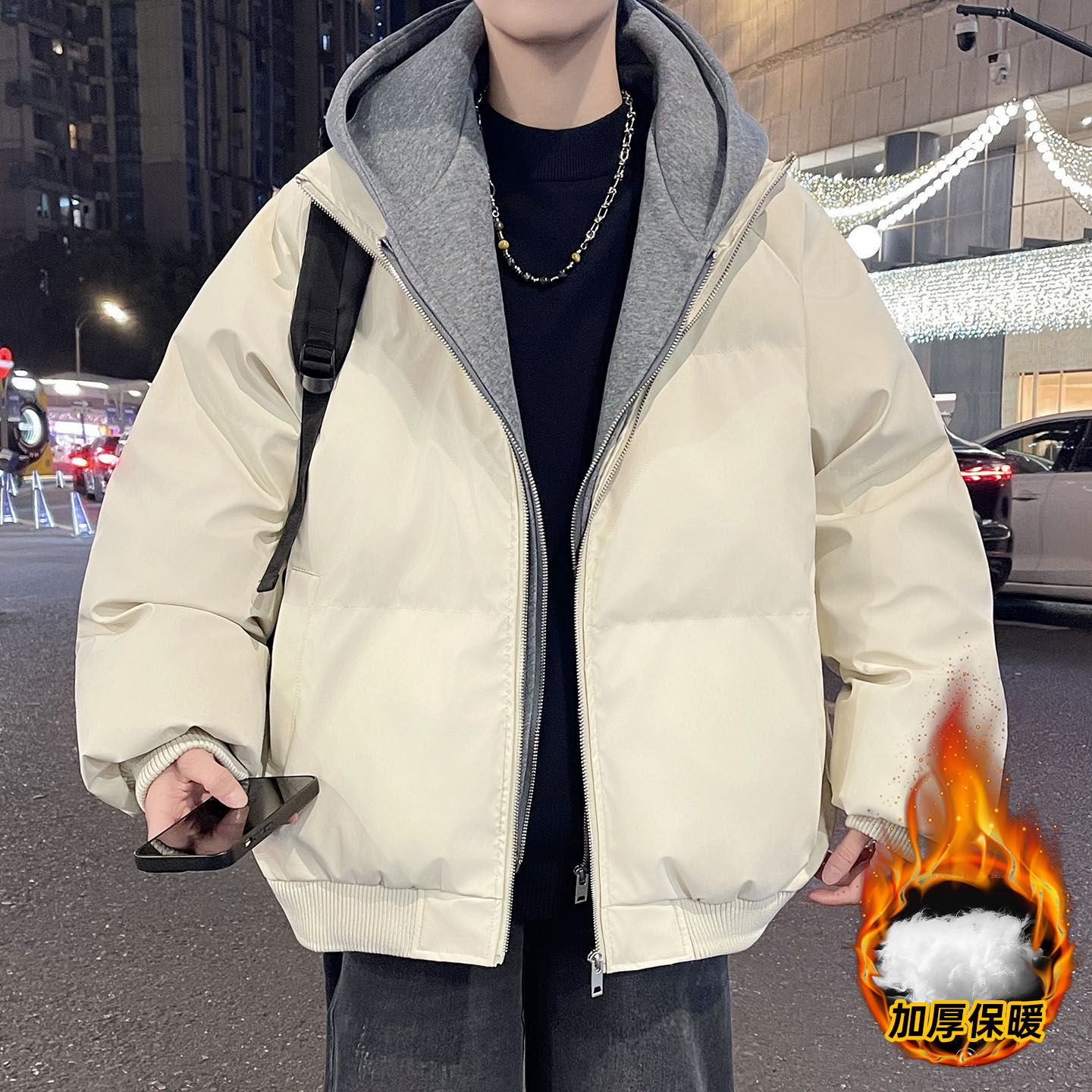 冬季羽绒棉服帅气大童16宽松棉衣