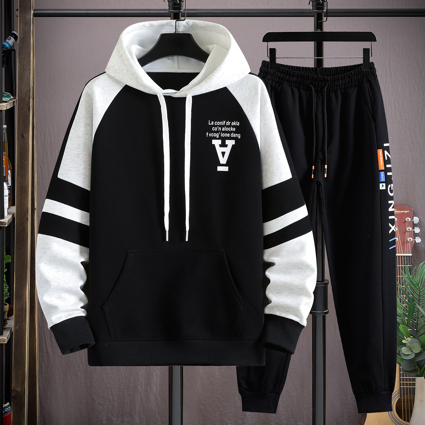 春季潮流卫衣套装男孩12-15岁青少年初中学生13帅气14大童长袖t恤