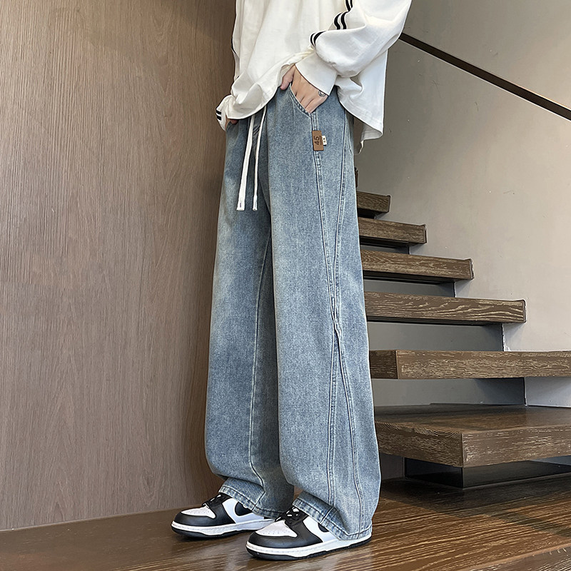 春季潮流帅气牛仔裤男孩15岁青少年初中学生14胖大童16直筒休闲裤,童装/婴儿装/亲子装,儿童牛仔裤,淘宝优惠券,粉丝福利购,淘宝优惠卷