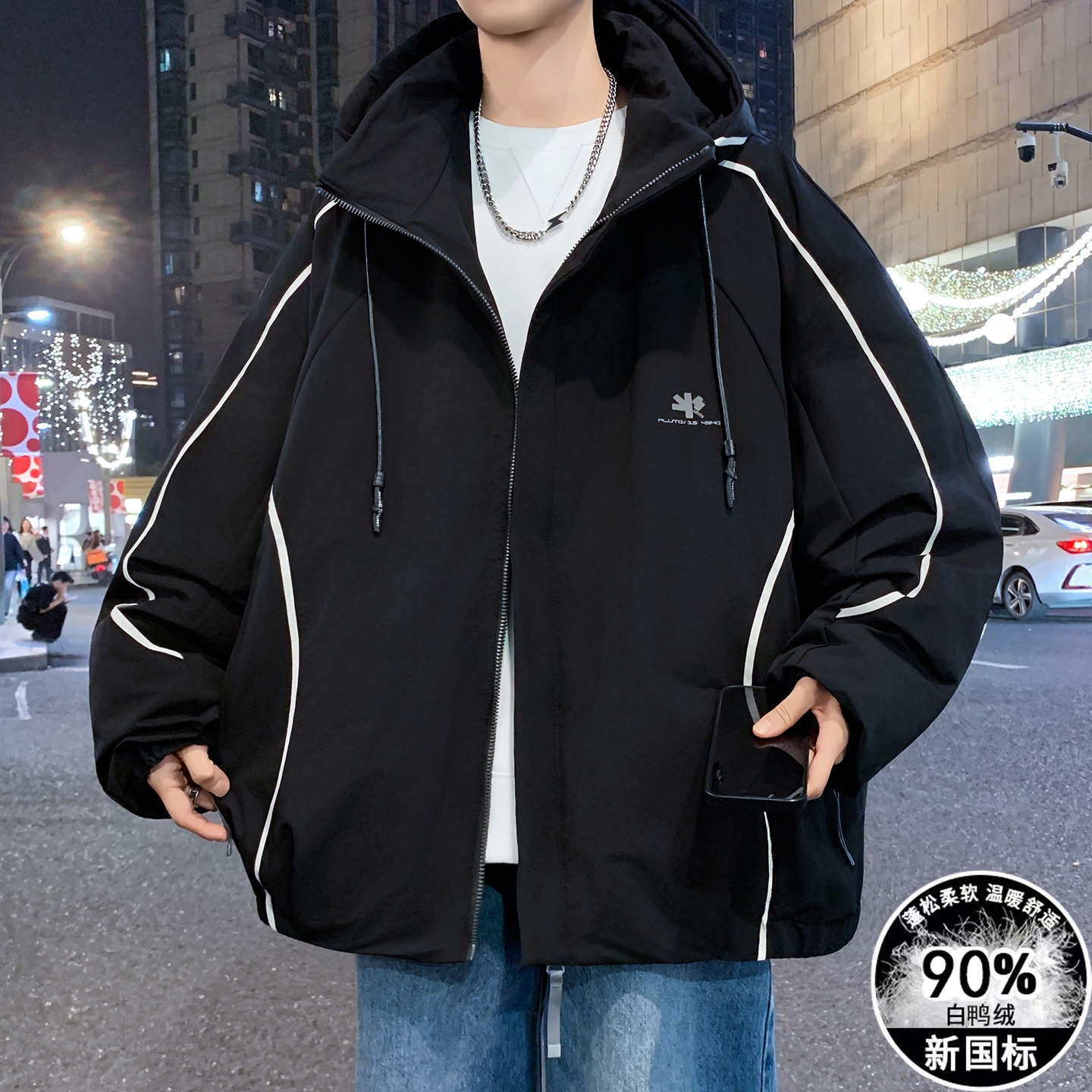 冬季潮流宽松羽绒服大童冬装外套