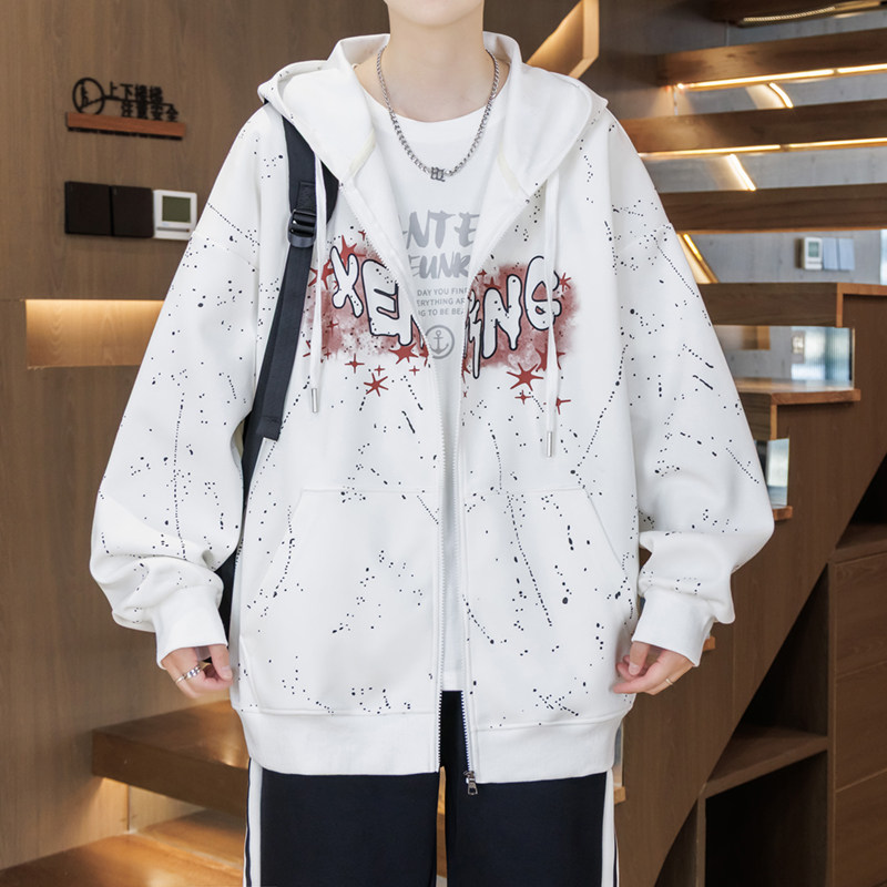 春季运动卫衣开衫套装男孩13初中学生14休闲15岁青少年大童棒球服