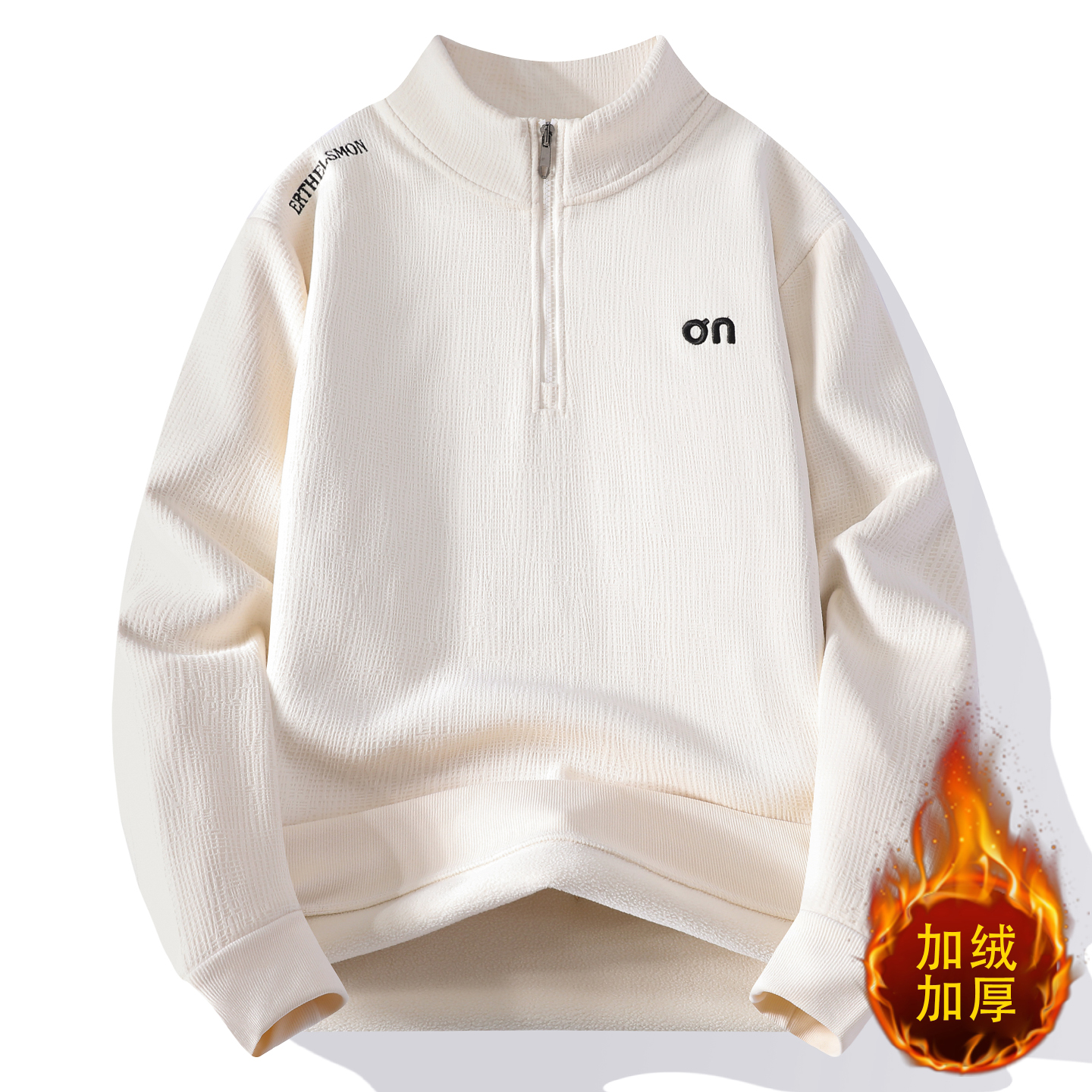 冬季宽松半高领毛衣12岁男孩13学生14青少年16大童加绒加厚针织衫