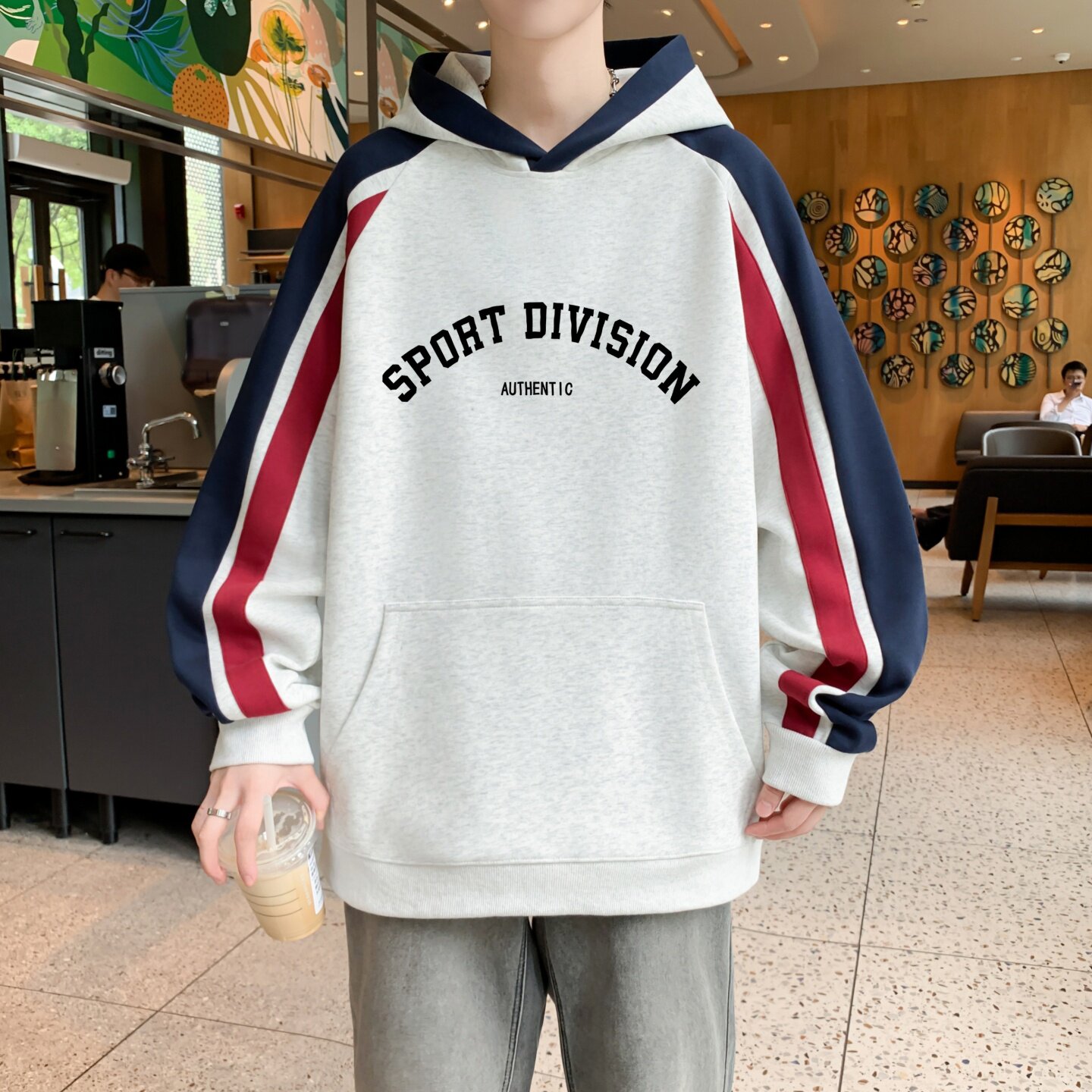 春季连帽卫衣12岁男孩13初高中学生14潮流帅气15大童帅气长袖T恤