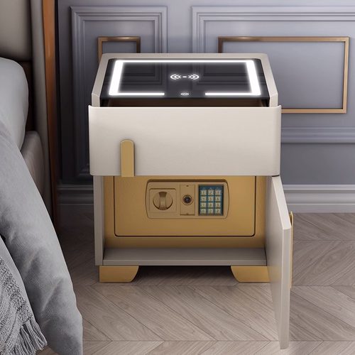 床头柜保险柜实木轻奢简约智能