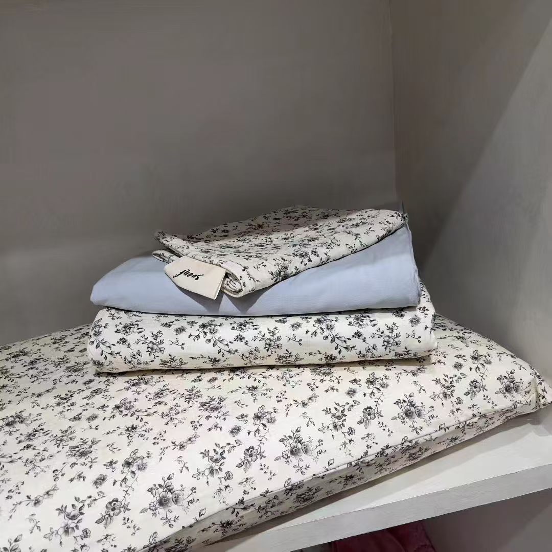 天竺棉四件套丨裸睡针织棉纯棉床品 碎花少女系被套床单全棉100