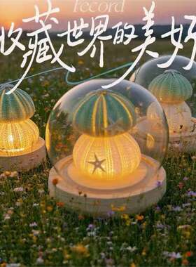 %网红手工海胆小夜灯diy生日礼物桌面摆件房间装饰品实用吊饰女生