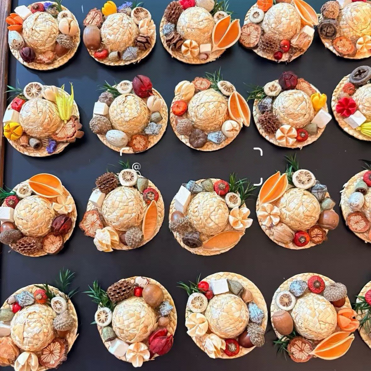 小草帽植物森林果实冰箱贴diy植物标本伴手礼家居墙面装饰品