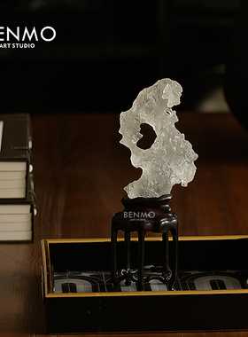 摆件样板间装饰品本墨琉璃新中式