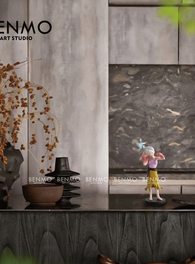 本墨 侘寂现代艺术花器装饰摆件 居家客厅样板房餐厅烛台软装饰品