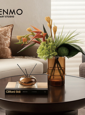 本墨 简约现代样板间摆件客厅茶几桌面摆件仿真书香薰组合摆设