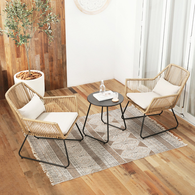 阳台桌椅户外休闲桌椅庭院民宿咖啡店桌椅藤编藤椅茶桌椅组合餐椅