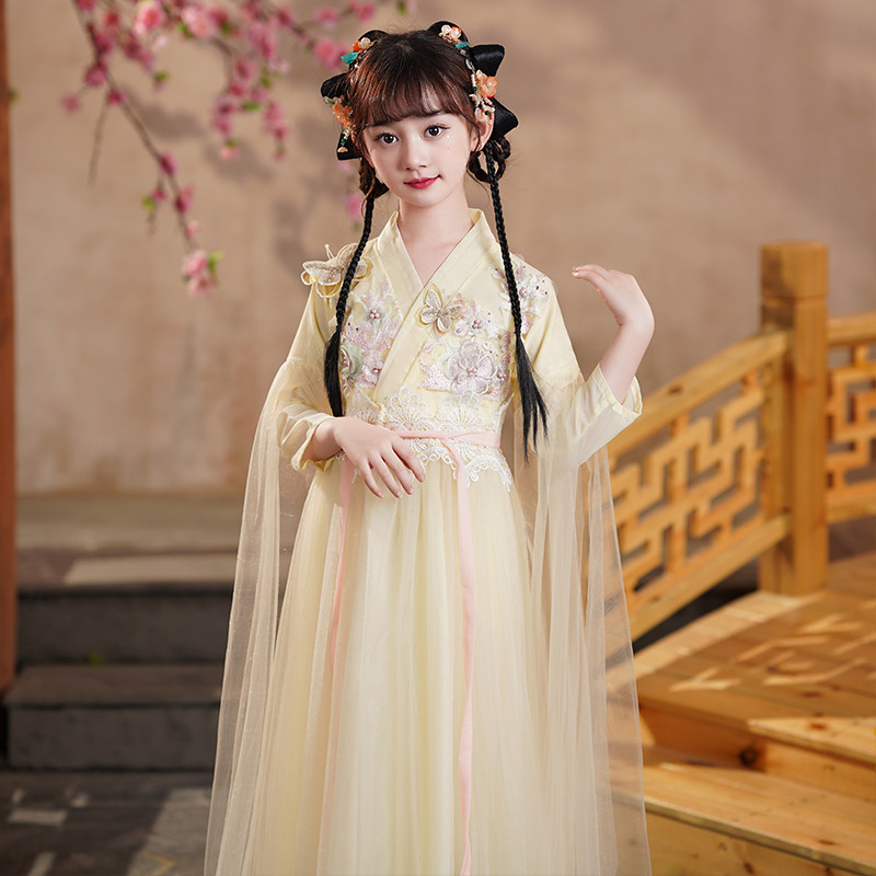 汉服女童春秋儿童古装连衣裙2022新款古风超仙宝宝唐装古典舞蹈服怎么样,好用不?