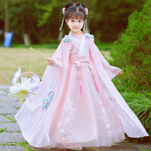 汉服女童夏季古装超仙连衣裙