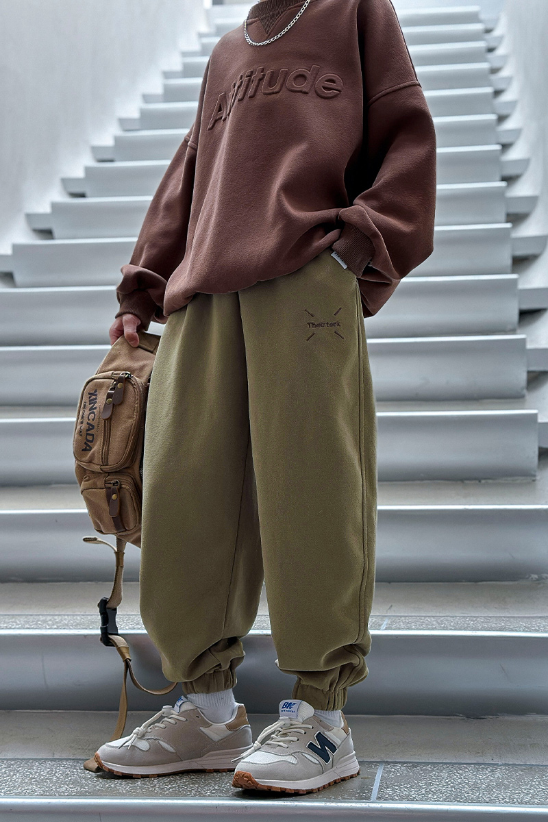 儿童卫裤春秋款熊猫圆圆男童长裤