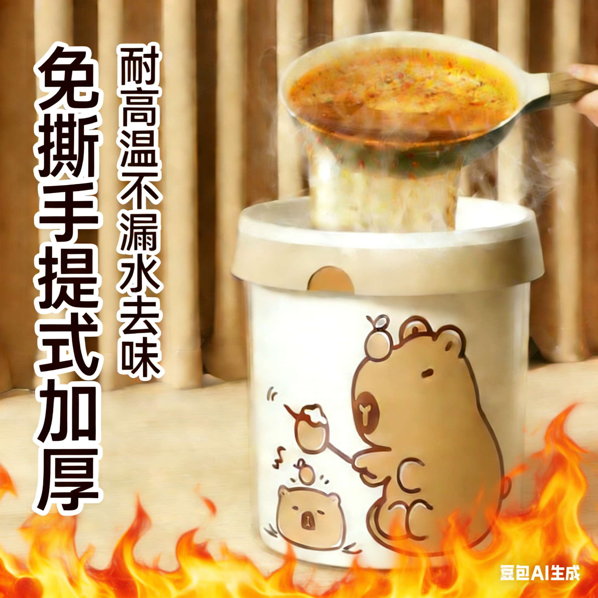 免撕垃圾袋卡皮巴拉手提式加厚家用厨房宿舍大号穿绳垃圾袋,家庭/个人清洁工具,家用垃圾袋,淘宝优惠券,粉丝福利购,淘宝优惠卷