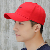 鸭舌帽ins潮牌男韩版 防晒帽 潮春夏帽子百搭户外旅游红色时尚
