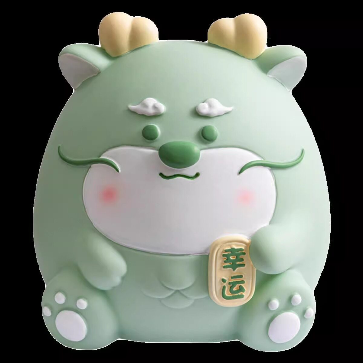 奶萌小胖龙存钱罐桌面可爱大容量可进可出卡通搪胶储蓄罐儿童礼物
