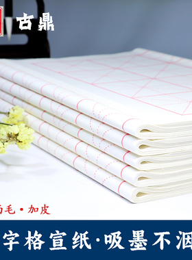 上海市写字等级考试专用纸半生熟毛笔字练习纸初学方格米字格宣纸