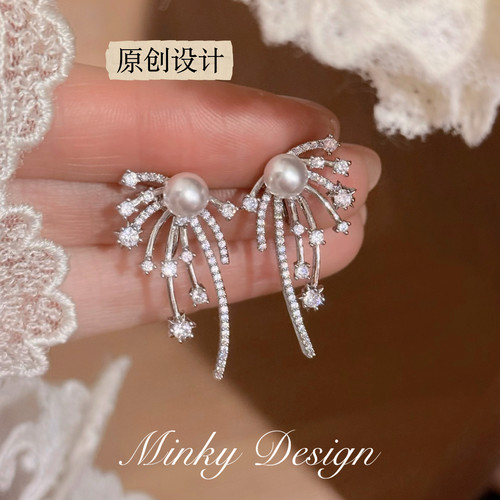 Minky「烟火颂歌」原创爆闪烟花耳环蚊香盘耳夹无耳洞耳钉女耳饰