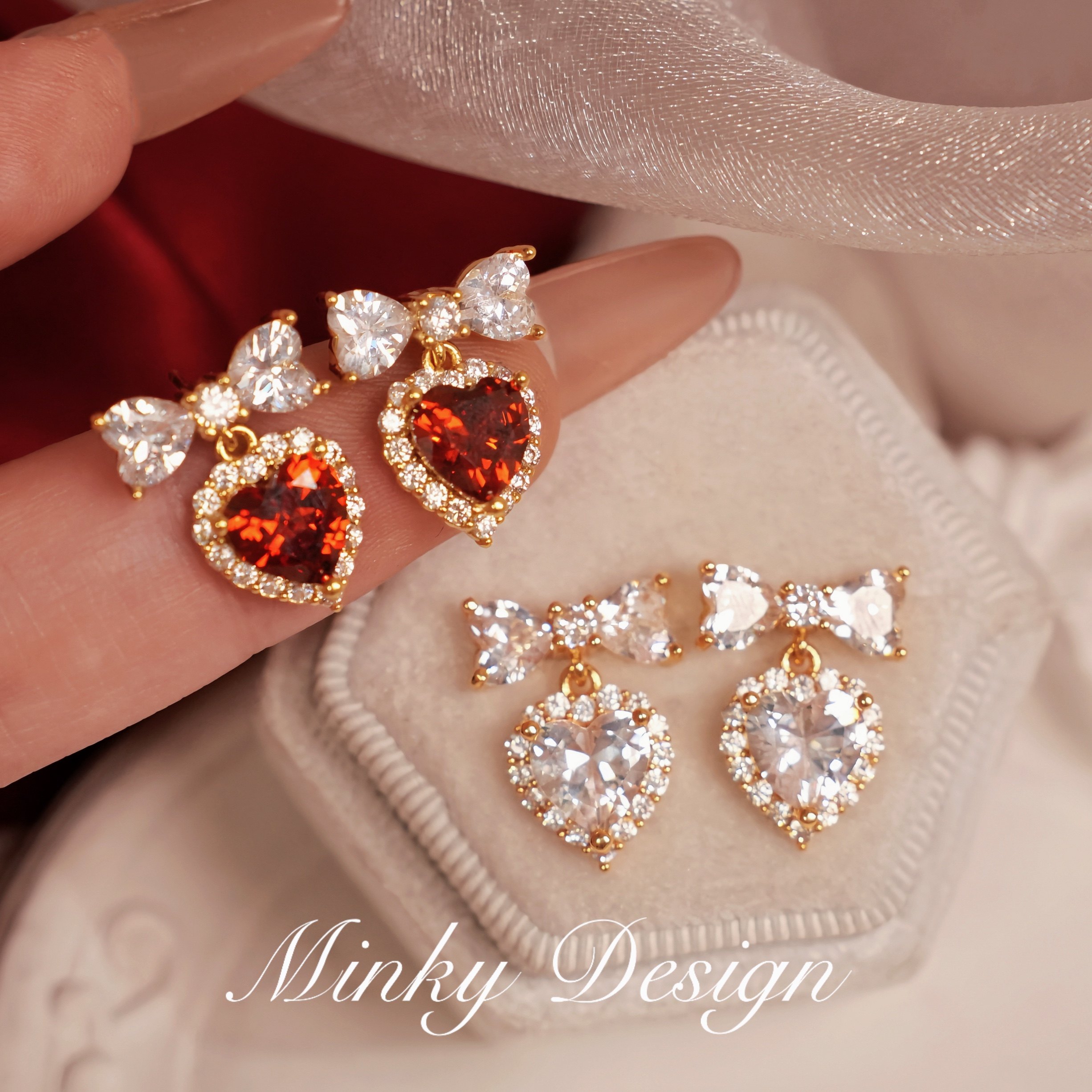 「红白绮境」爱心蝴蝶结耳坠蚊香盘耳夹无耳洞巨好看耳钉耳环耳饰,饰品/流行首饰/时尚饰品新,耳夹,淘宝优惠券,粉丝福利购,淘宝优惠卷