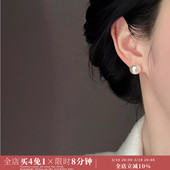 「施家珍珠」fever同款 珍珠耳饰蚊香盘耳夹无耳洞简约女耳钉耳环