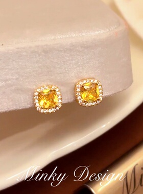 「熠光流彩」小众独特耳钉爆闪耳饰女蚊香盘耳夹无耳洞高级感耳环