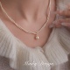 「错落告白」双层珍珠项链气质百搭锁骨链简约精致颈链小众设计感