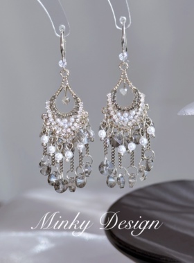 「雾里花」波西米亚风精致耳饰项链套装蚊香盘耳夹无耳洞耳钉耳环