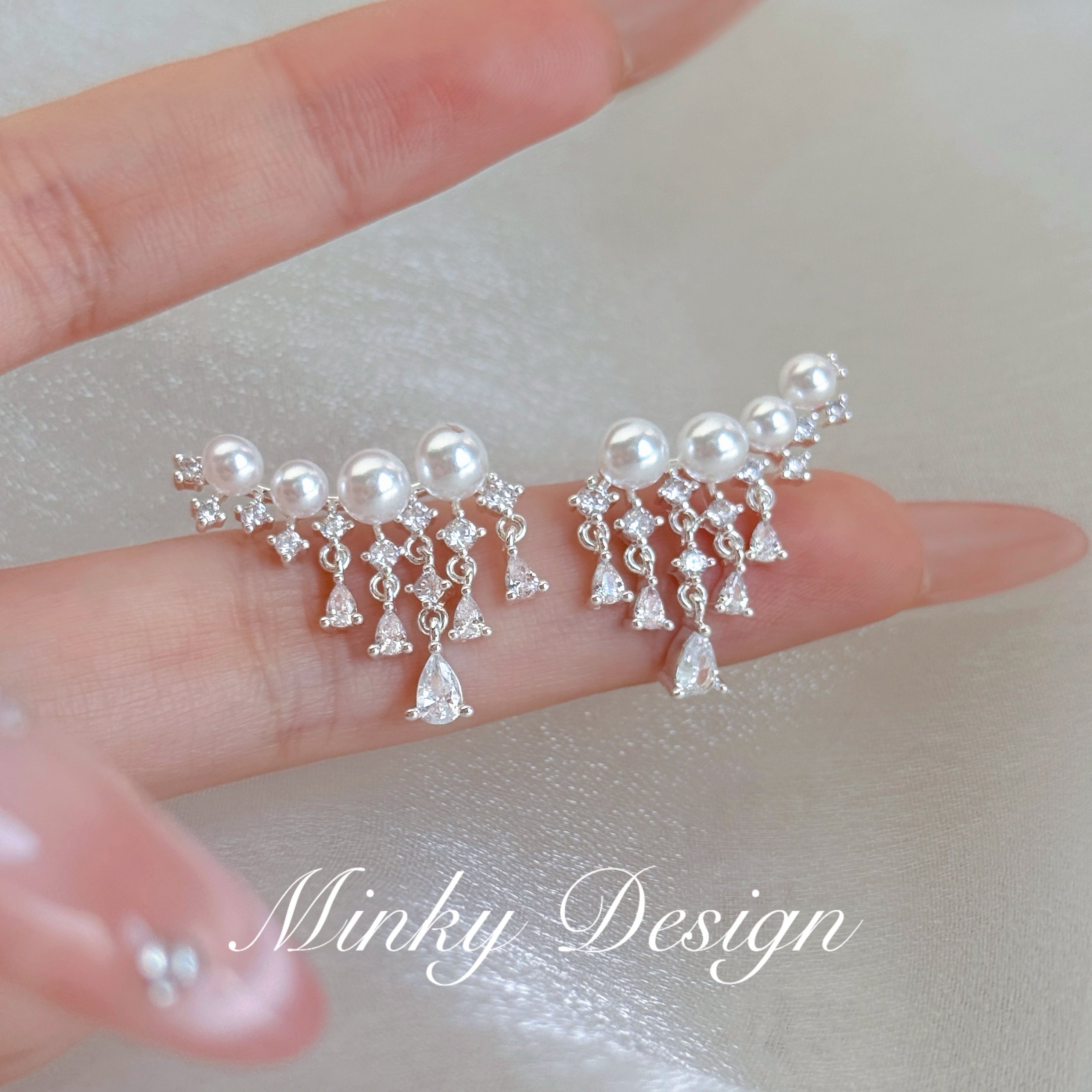 「洛神织梦」绝美珍珠耳钉流苏耳饰女蚊香盘耳夹无耳洞高级感耳环,饰品/流行首饰/时尚饰品新,耳夹,淘宝优惠券,粉丝福利购,淘宝优惠卷