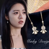 「小天使」赵今麦同款 耳钉设计感耳环硅胶耳夹无耳洞小众耳饰女生