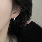「冷萃」气质女士耳坠耳环蚊香盘耳夹无耳洞个性 耳饰潮酷耳圈耳钉