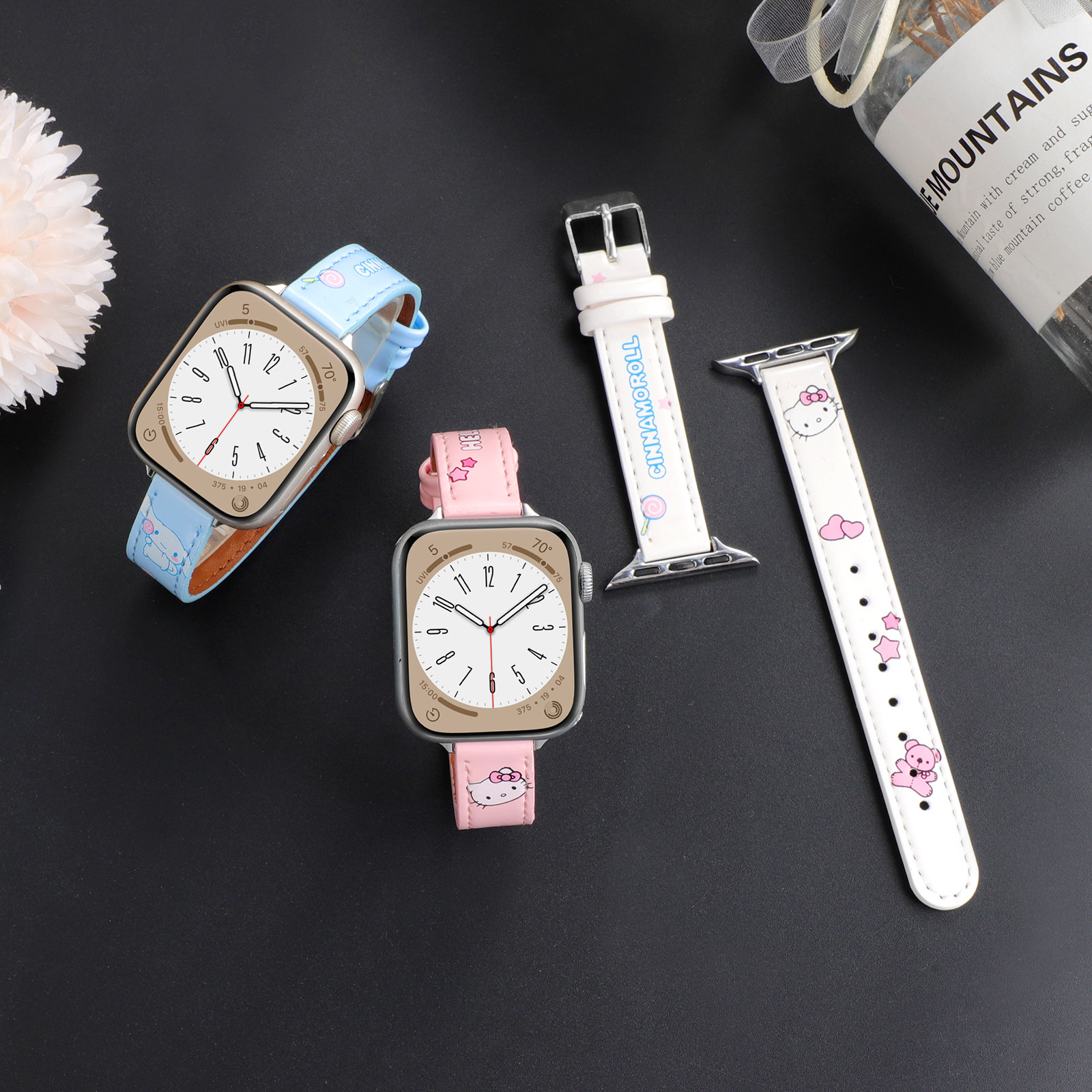 苹果Apple Watch11智能手表表带适用S98765SEUltra新品三丽鸥真皮